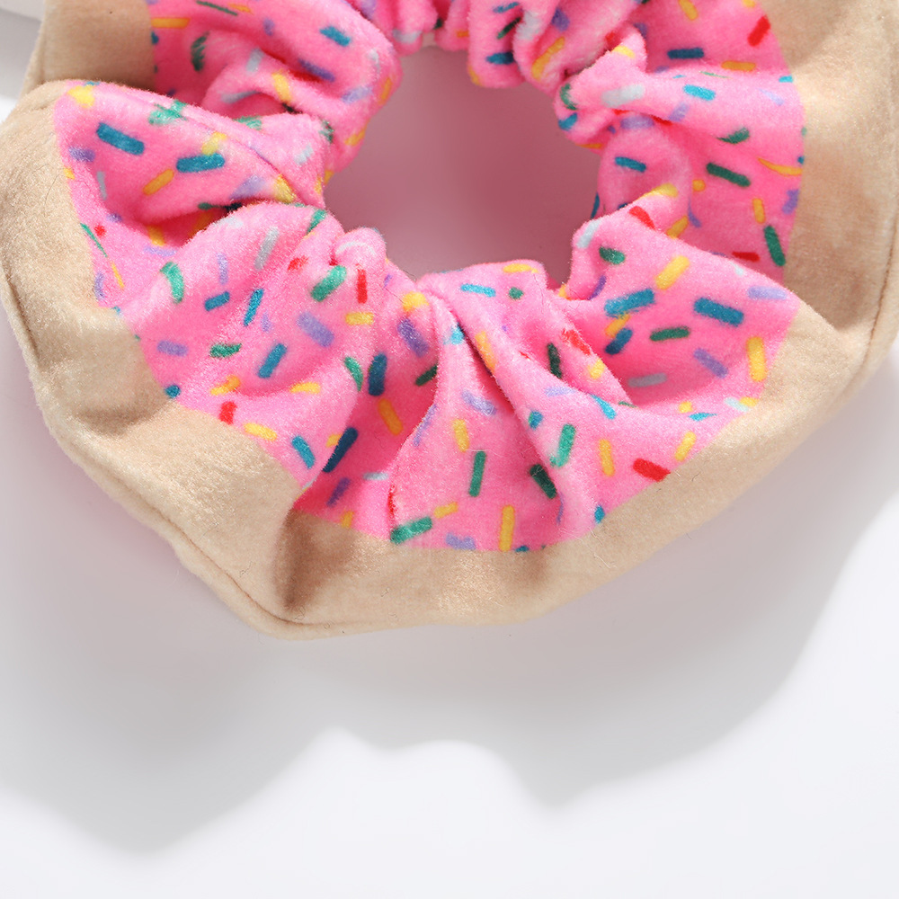 Donuts Pattern Cute Women's Donuts Cloth Hair Tie