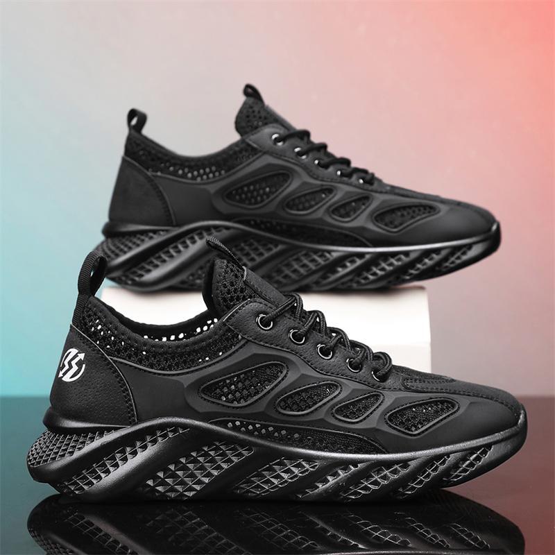 Zapatos casuales ligeros para hombres, nuevos zapatos de malla grandes transpirables de verano, zapatos de rastreo de secado rápido, zapatos deportivos de moda de todo fósforo, en nombre del cabello