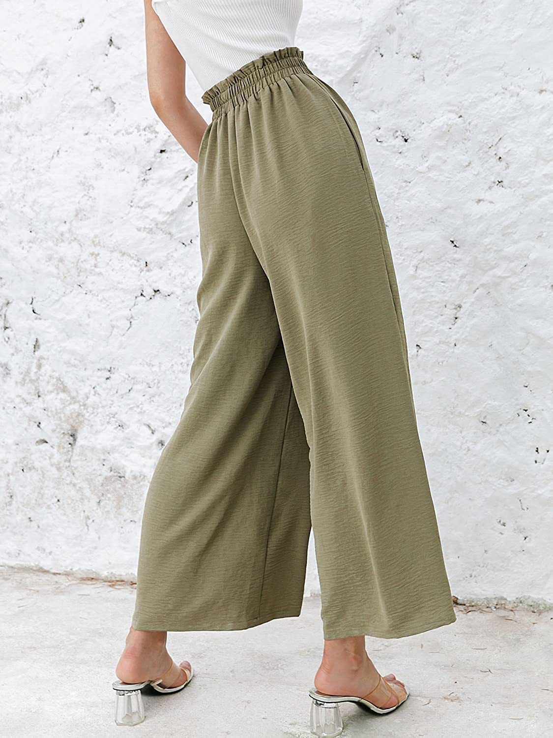 Women's Daily Simple Style Solid Color Ankle-length Pleated Wide Leg Pants display picture 16