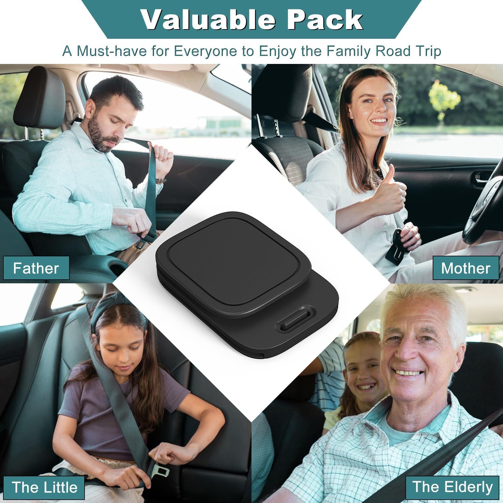 Cross-Border Car Seat Belt Adjuster, Car Accessories, Shoulder and Neck Protection Locking Buckle, Universal for All Small Car Models