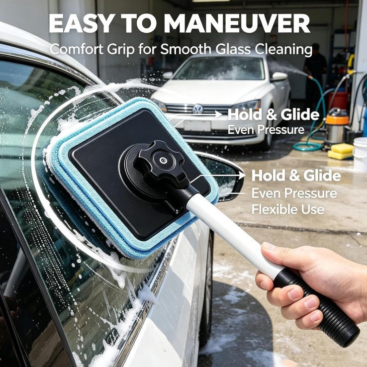 Cross-border Amazon: Cute, new, portable, and stylish glass cleaner – a streak-free car glass cleaning kit