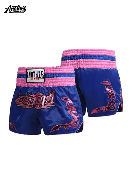 Anotherboxer Blue and Pink Muay Thai Pants Boxing Professional Competition Shorts Martial Arts Sanda Fighting Pants Muay Thai Pants