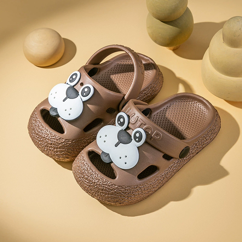 Детские тапочки 2025 лето новые EVA сандалии для мальчиков с защитными накладками на носок, нескользящие семейные сандалии для малышей, сандалии для девочек