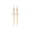 Silver needle, advanced white design earrings with tassels, silver 925 sample, high-quality style