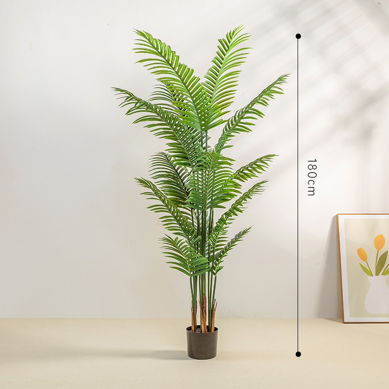 模擬緑の植物、高級なアマゾンの植物、鉢植えの植物、自宅のリビングルームの装飾品、床置きの屋内人工木の緑の植物|undefined