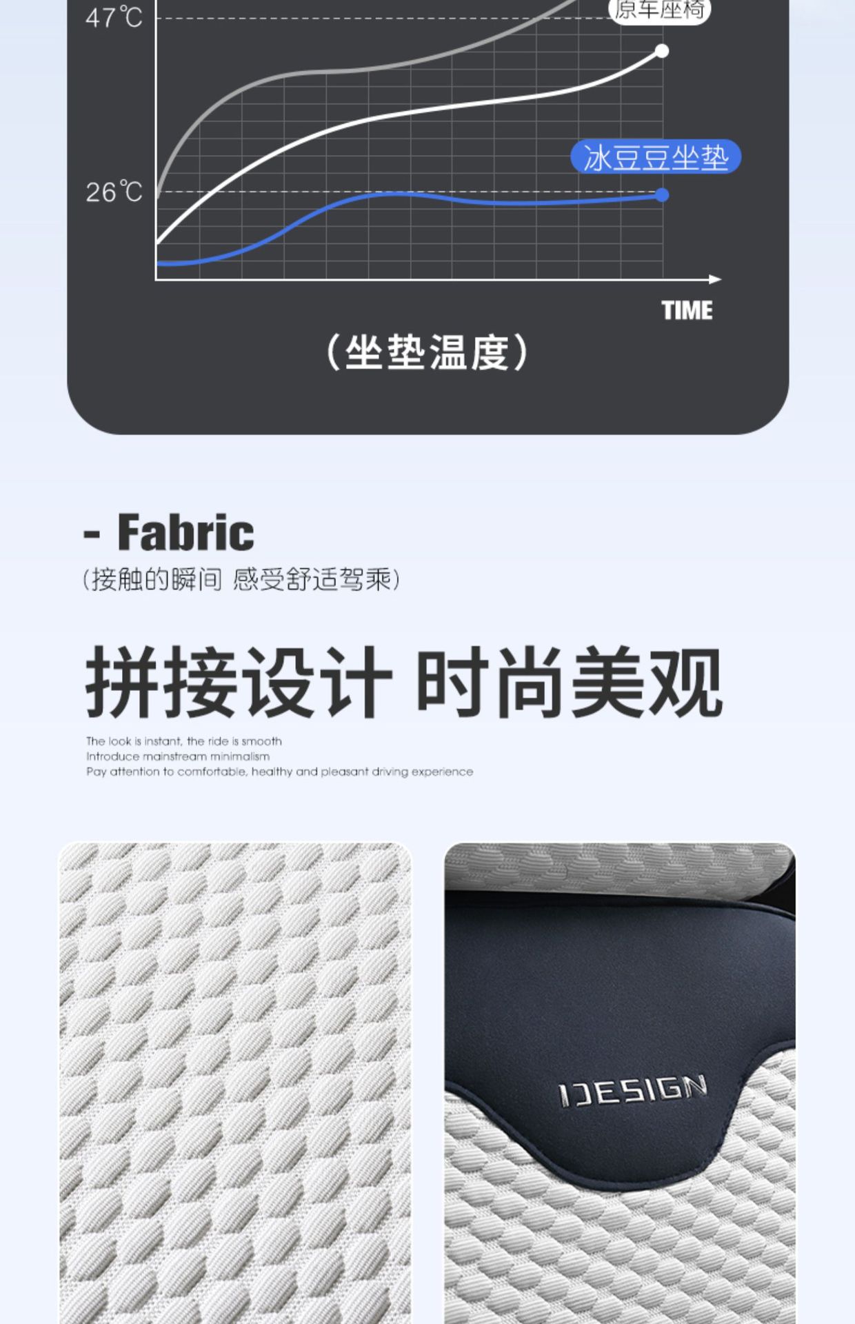 Suitable for Car Seat Cushions, Universal Seat Cushions for All Seasons, Single-Piece Summer Ice Silk Seat Cushions, Half-Pack Seat Covers for the Car