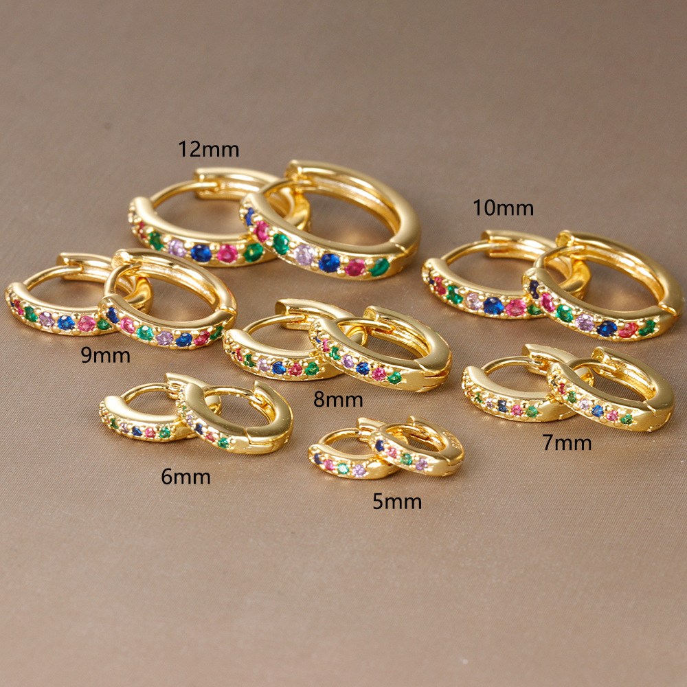 15g Weight Rhinestones Inlay Material Earrings Classification 1 Pair Quantity Daily Occasion Copper Material Geometric Pattern Women's Gender Plating, Inlay Design Simple Style Style 1 Pair Simple Style Geometric Plating Inlay Copper Rhinestones Earrings 无