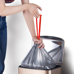 希藝歐垃圾袋家用加厚手提平口抽繩印花垃圾袋背心式批發廠家直銷