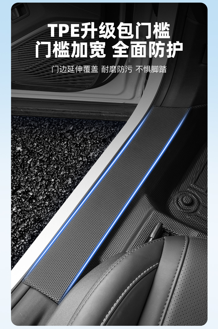 Special Door Sill Full Surround Tpe Car Floor Mats, Special Wear-Resistant, Waterproof, Non-Slip, Full Coverage Floor Mats for Special Vehicles