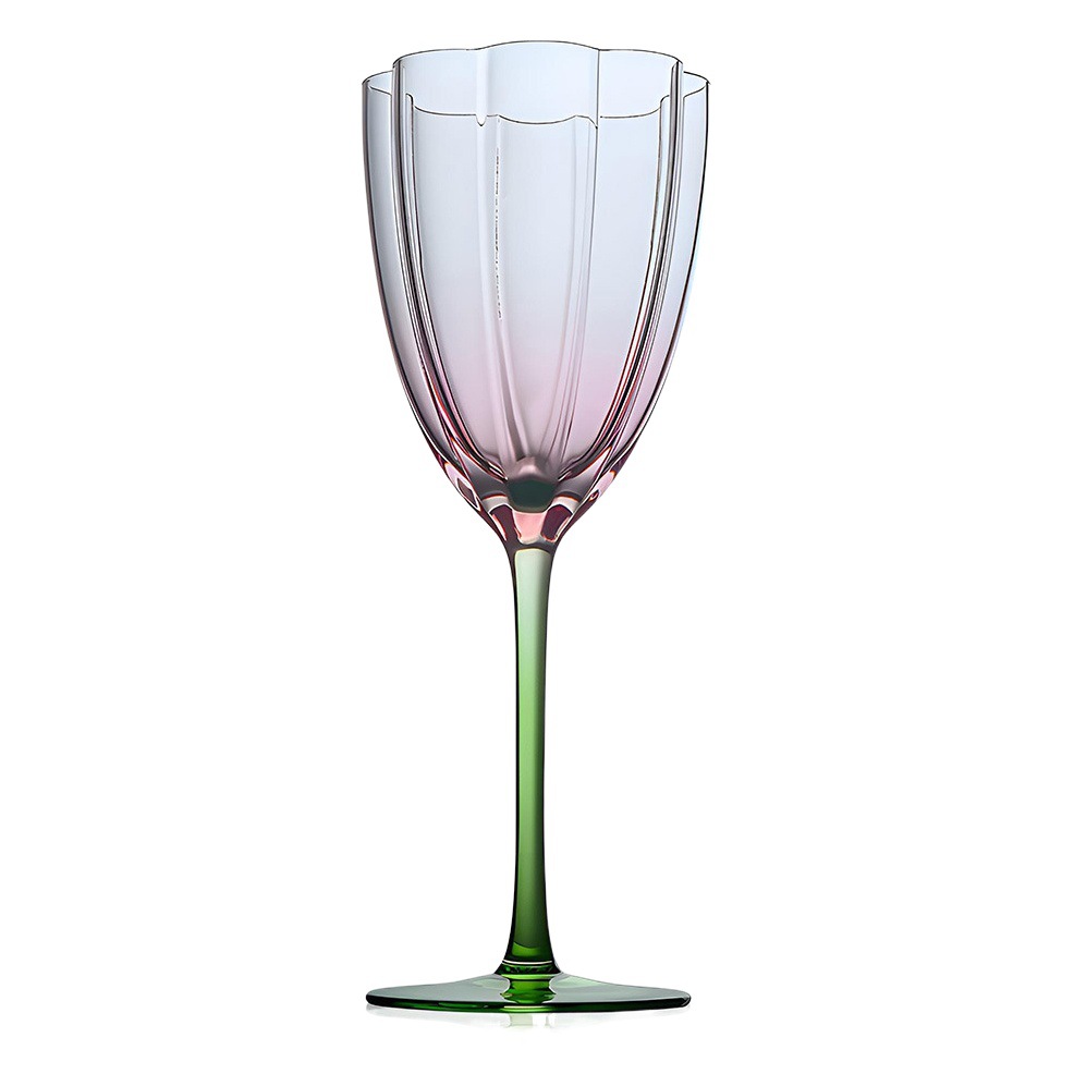 Jinbaijia cristal creativo rojo vino Copa vidrio hogar champán vidrio mediados-antigua serie gradiente flor mano regalo
