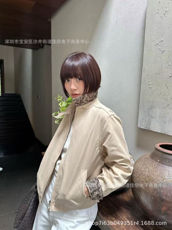 25秋季老钱风小马刺绣印花拼接美式POLO翻领外套女老干部夹克女|undefined