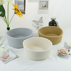 Eco-friendly cotton wire woven storage basket, desk storage basket, toy, cosmetics, jewelry organizer, small basket, sorting basket