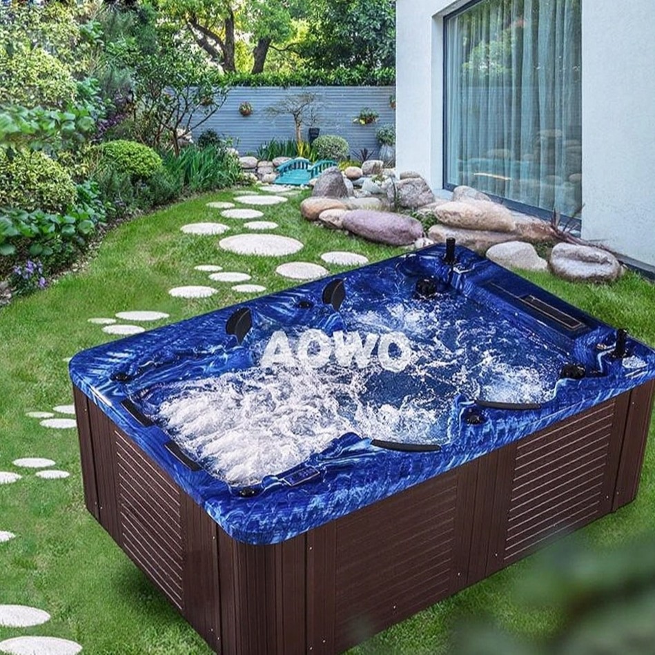 Jardín Villa Jacuzzi Surf termostático acrílico calefacción spa bañera de surf al aire libre Jacuzzi con reconocimiento