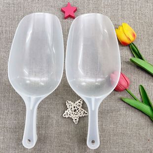 Round-Mouth Transparent Rice Scoop, Multi-Purpose Transparent Scoop for Grains, Supermarket Tea Scoop, Popcorn Scoop, Available at Two-Yuan and Three-Yuan Stores