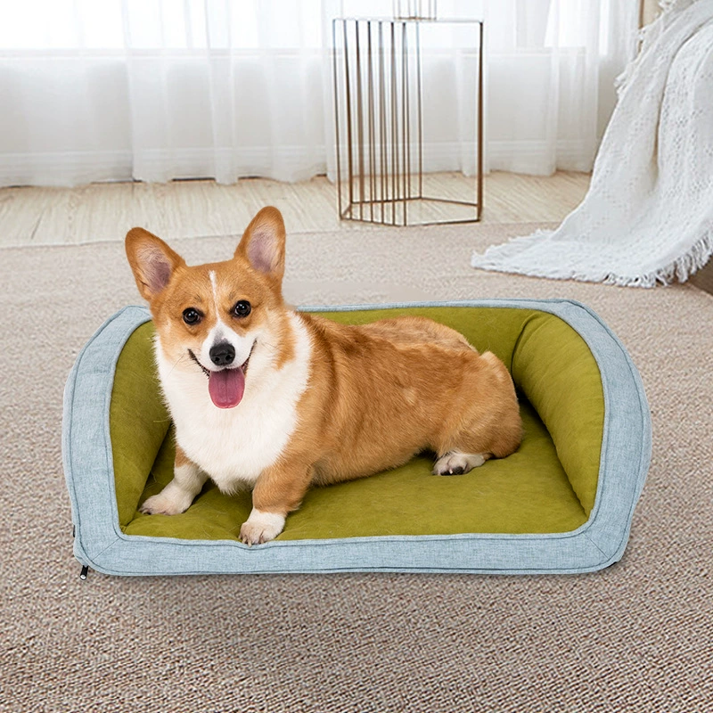 Питомник диван-кровать четыре сезона универсальный съемный моющийся летнее прохладное гнездо большая собака Золотистый Ретривер Коврик для собак летние товары для домашних животных