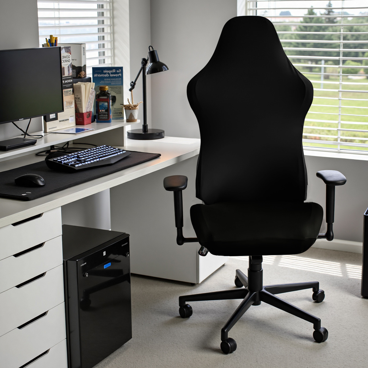 Funda de silla gamer de seda de leche elástica transfronteriza de Amazon MC, funda de silla gamer a prueba de polvo para cibercafés, fabricante mayorista