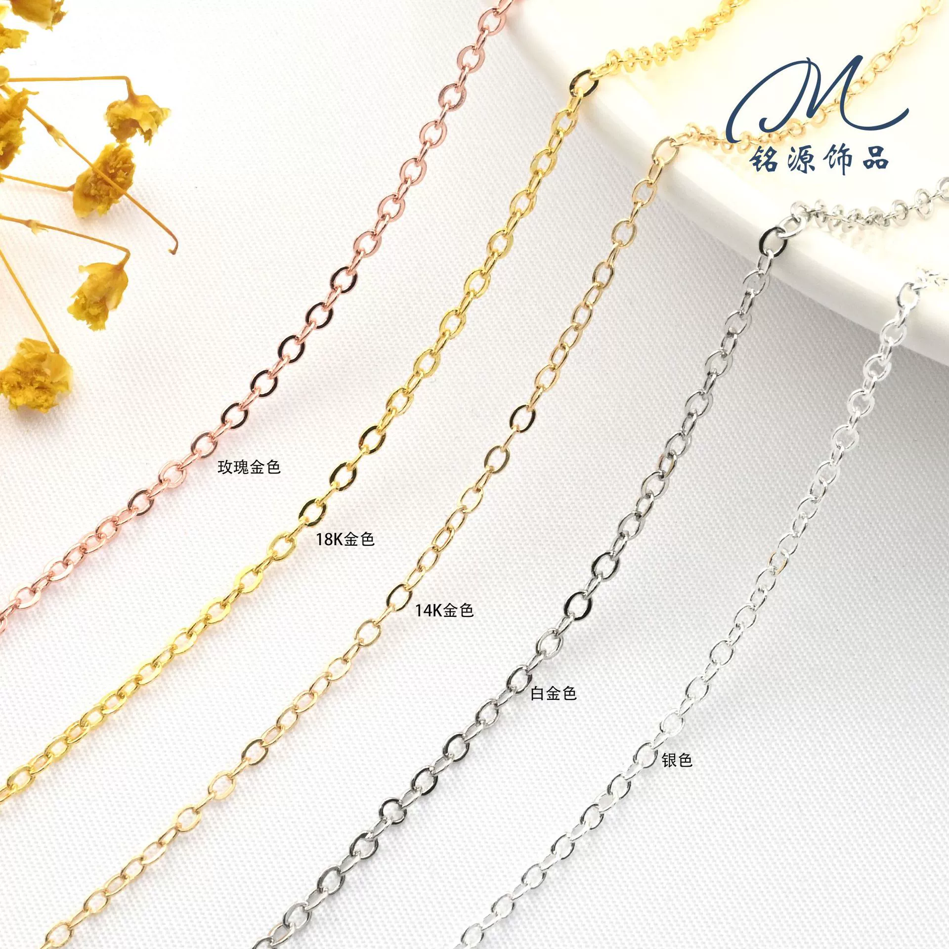 Круглая цепь O-образная, медная цепь с цветом золото 14k, ручная работа, заготовка браслета, цепочка для ожерелья, материал хвостовой цепи