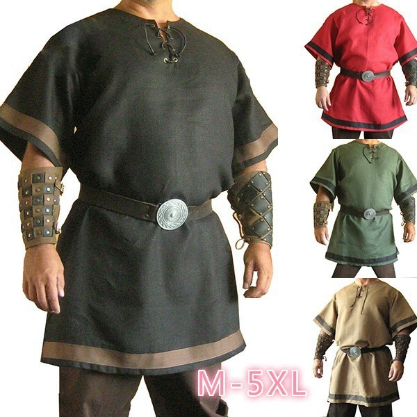 2025 Armor Re-Production LARP Medieval Viking Red Color Renaissance Fashion Jacket Clothing