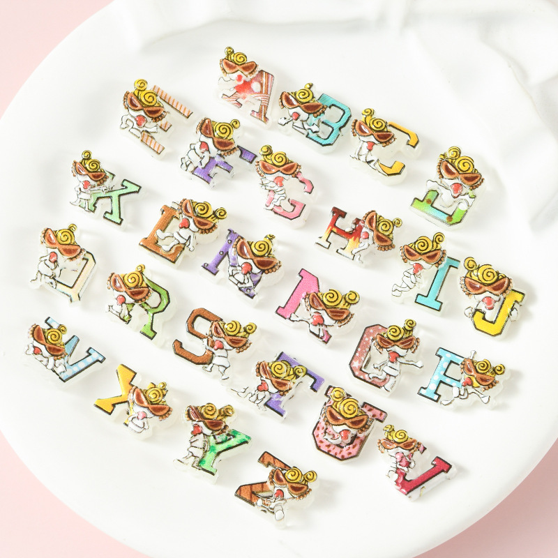 Cross-border hot-selling black super pacifier cartoon 24-letter resin accessories for jewelry DIY phone case decorations wholesale Cross-border hot-selling black super pacifier cartoon 24-letter resin accessories for jewelry DIY phone case decorations wholesale