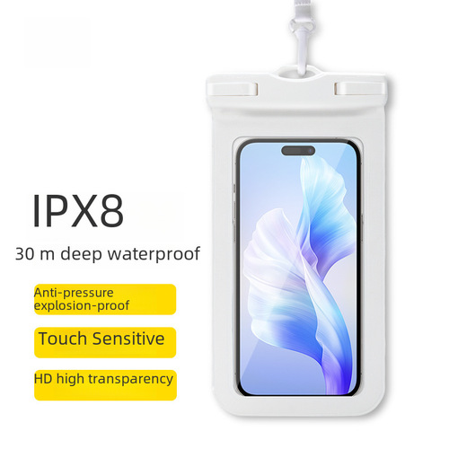 Waterproof mobile phone bag, touch screen sealable diving cover, swimming underwater photo taking, takeaway rider, rainproof rafting mobile phone cover