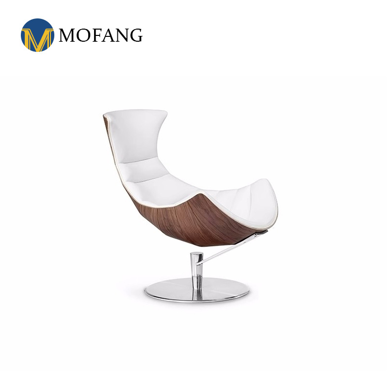 Nordic single person leather sofa lightweight solo chair snail chair lazy lounger creative designer leisure tiger chair Italian style