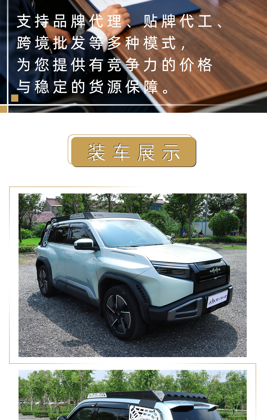 Suitable for Leopard Titanium 3 Black Panther Series Roof Rack Modification Expansion Platform Side Ladder Side Armor