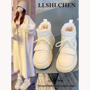 Snow Boots for Women 2025 Winter New Style Fleece-Lined Thick Sole Waterproof Anti-Slip Warm Bread Cotton Shoes Thickeneded Short Boots