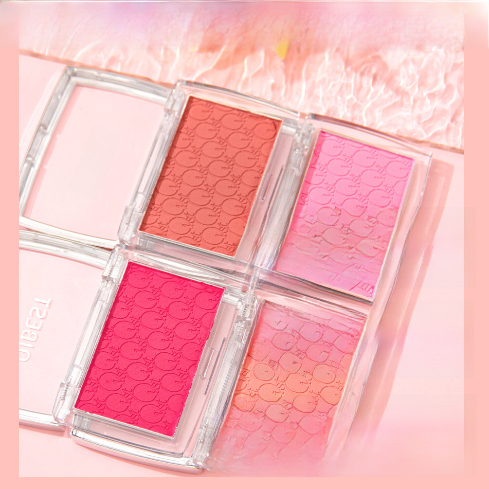 QIBEST monochrome blush improve complexion makeup waterproof sweat-proof long-lasting makeup effect pseudo plain makeup wholesale