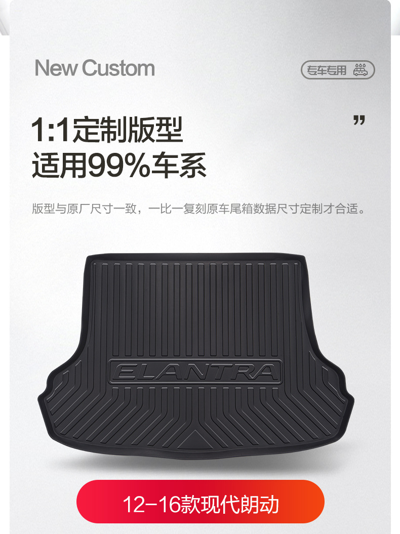 Beijing Hyundai Longdynamic Trunk Mat Car Decoration Supplies Daquan Interior Modification Accessories Special Trunk Mat