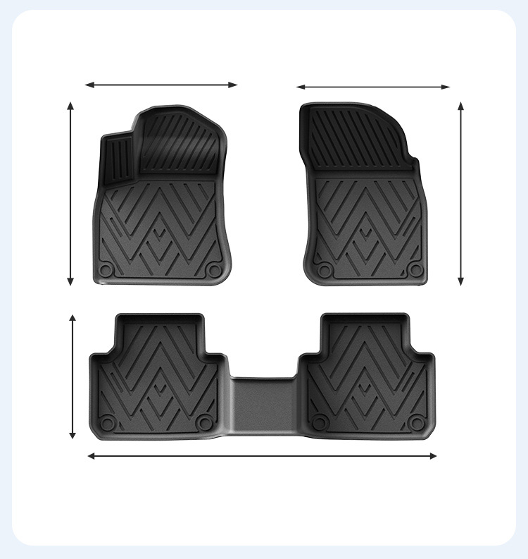 Suitable for 11-25 Models of Volkswagen Touareg, Fully Environmentally Friendly Tpe Car Floor Mats, Non-Slip and Waterproof Floor Mats