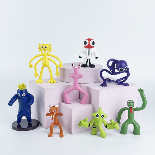 New product foreign trade wholesale 8 Rainbow Friends doll models Rainbow Friends game peripheral hand-made cake decorations