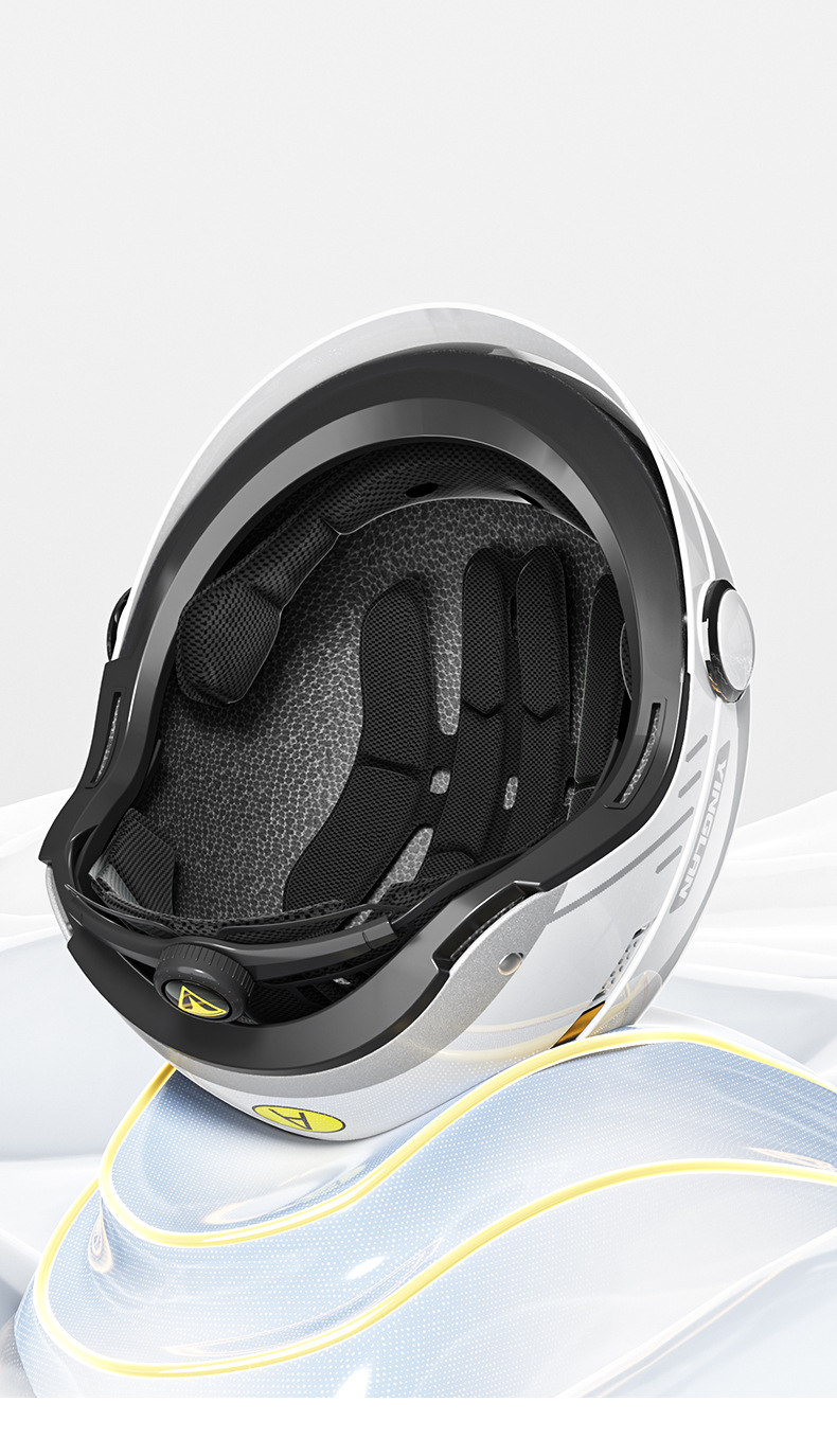 Helmet for Electric Scooter with Sunroof, 3C Certified, Suitable for All Seasons, Breathable, Dual Visor, Battery Motorcycle Safety Helmet for Men