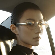 老钱风近视眼镜女高级感椭圆形复古金丝纯欲素颜无度数平光镜男潮