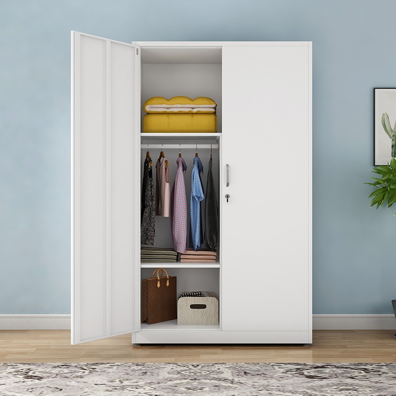 Armario hogar dormitorio moderno minimalista sala de alquiler económico gabinete de almacenamiento de acero simple gabinete de almacenamiento de hierro image 6