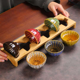 茶杯主人杯功夫茶具小茶碗套装6只品茗杯陶瓷茶盏建盏礼盒装