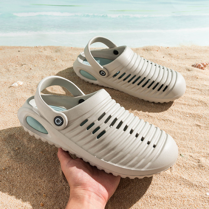 2025 verano nuevo estilo para hombres ropa al aire libre antideslizante fondo suave desodorante Baotou agujero sandalias sandalias de playa para hombres