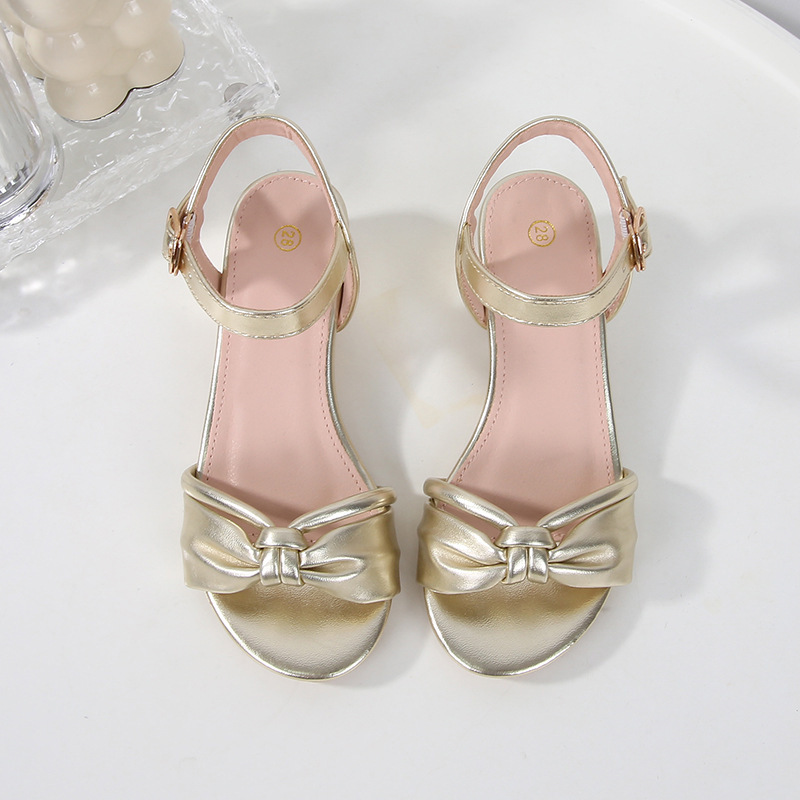 Girls' Sandals 2024 Summer New Style Dance Angel Necessary Children's Middle and Big Children's Shoes Little Girls' Sandals for Students