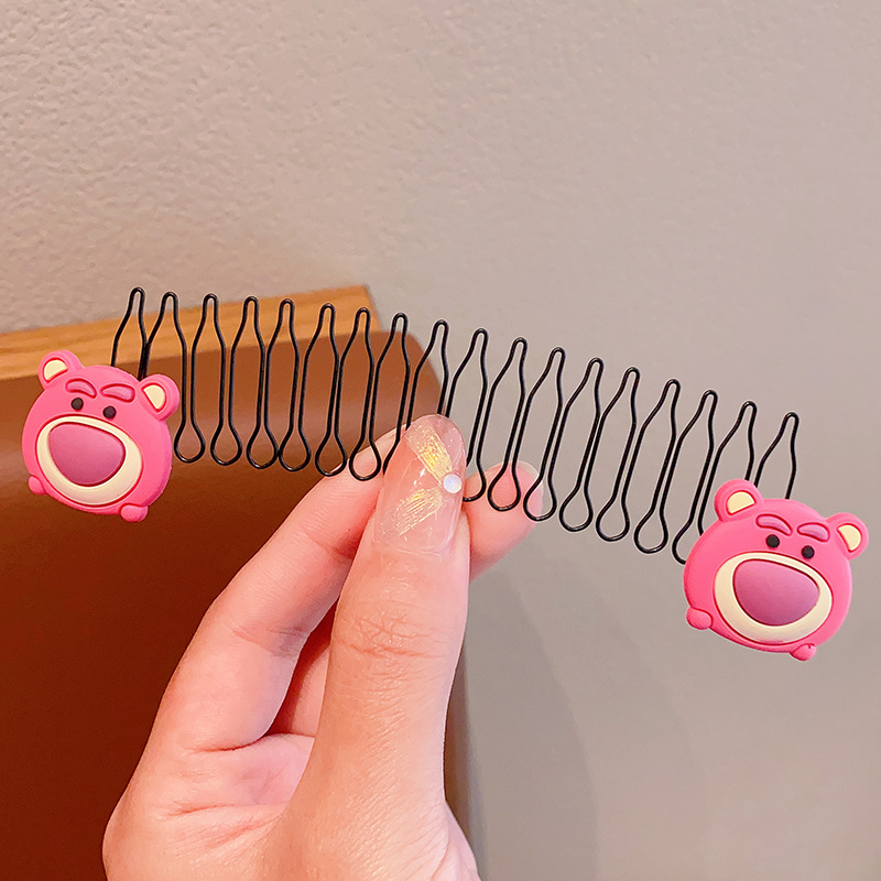 Artefacto de cabello roto horquilla para niños femeninos Cabeza trasera peine invertido invisible bebé acabado flequillos peine de cabello roto tocado de niña