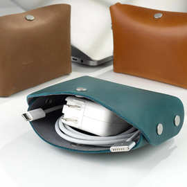 移动电源充电线收纳包PU皮革数码配件皮套便携平板电脑鼠标收纳包