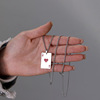 Trend accessory suitable for men and women, fashionable necklace stainless steel, card game, pendant, European style