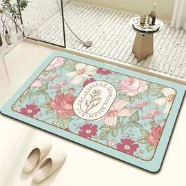 可JIT轻硅藻泥餐垫卫生间门口入户脚踩软垫浴室防滑速干家用地垫