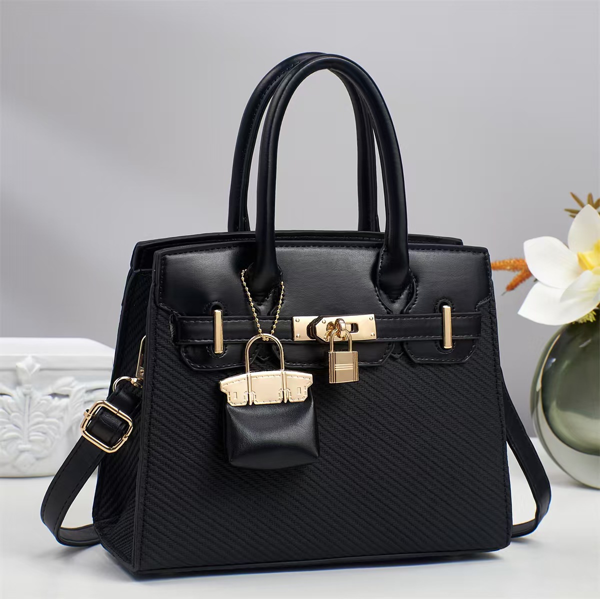 Textura, bolso atmosférico, bolso diagonal de viajero de color sólido para mujer, bolso de mensajero de moda para mujer