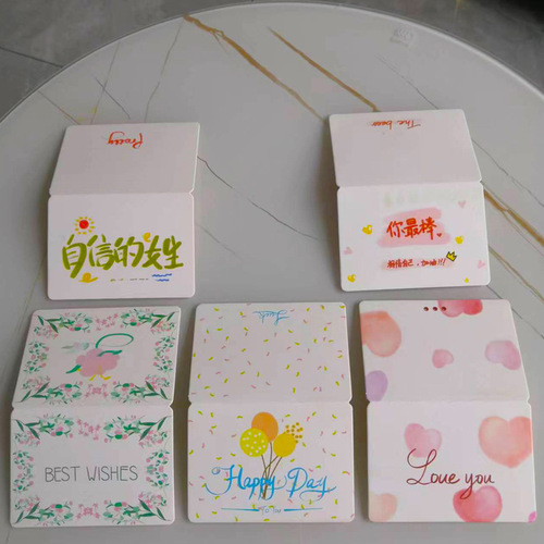 Instagram-style creative minimalist small greeting card flower shop holiday gift card mini blessing thank you card birthday card