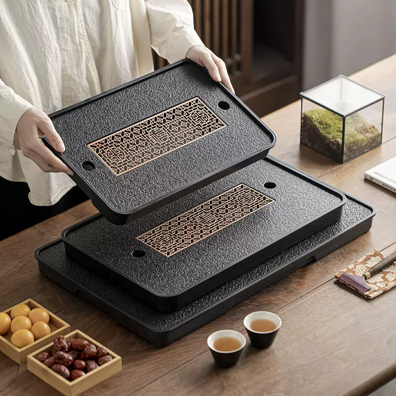 Rectangular tea set, drying rack, new collection