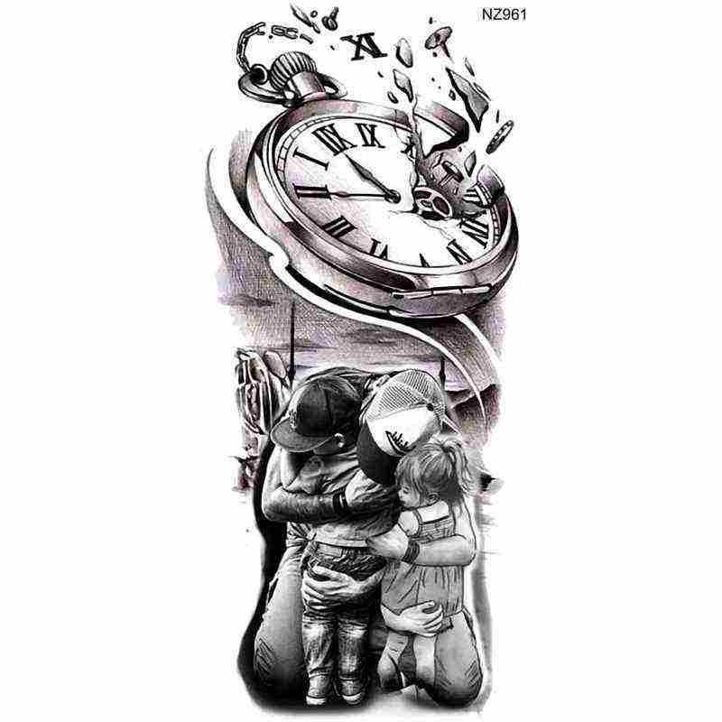 Nuevos productos transfronterizos de tatuaje de ángel, pegatinas de tatuaje de brazo europeas y americanas, tatuaje temporal Temu