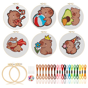 Cross-Border Hot Selling Kidsren's Sewing Introductory Sewing Set Kit Beginner Embroidery DIY Material Package
