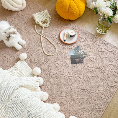 Plaid French Retro Embroidered | Car Carpet