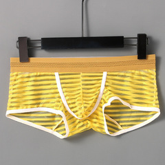 WJ Net's Summer Space Cabin Mesh Men's Briefs Straight Leg Low-Waist Breathable High-Elastic Fashion 5021-APJ