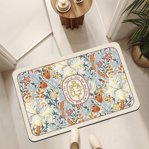 European diatom mud floor mat, bathroom soft cushion, washbasin absorbent foot mat, toilet flower floor mat, bathroom non-slip mat