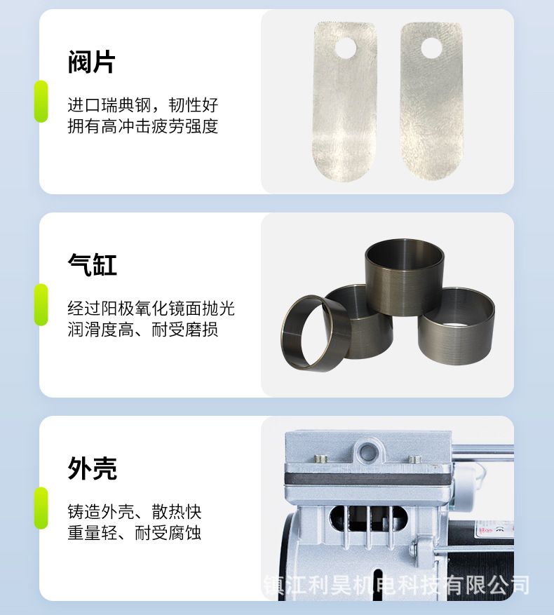 Lihao Electromechanical Ol550 Oil-Free Air Compressor Silent Maintenance-Free Positive Pressure Air Pump Large Flow Automation Equipment